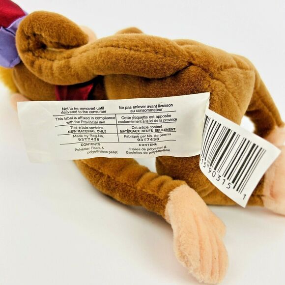 Disney Store Abu Monkey from Aladdin Plush Stuffed Animal Toy 7" - Picture 6 of 7
